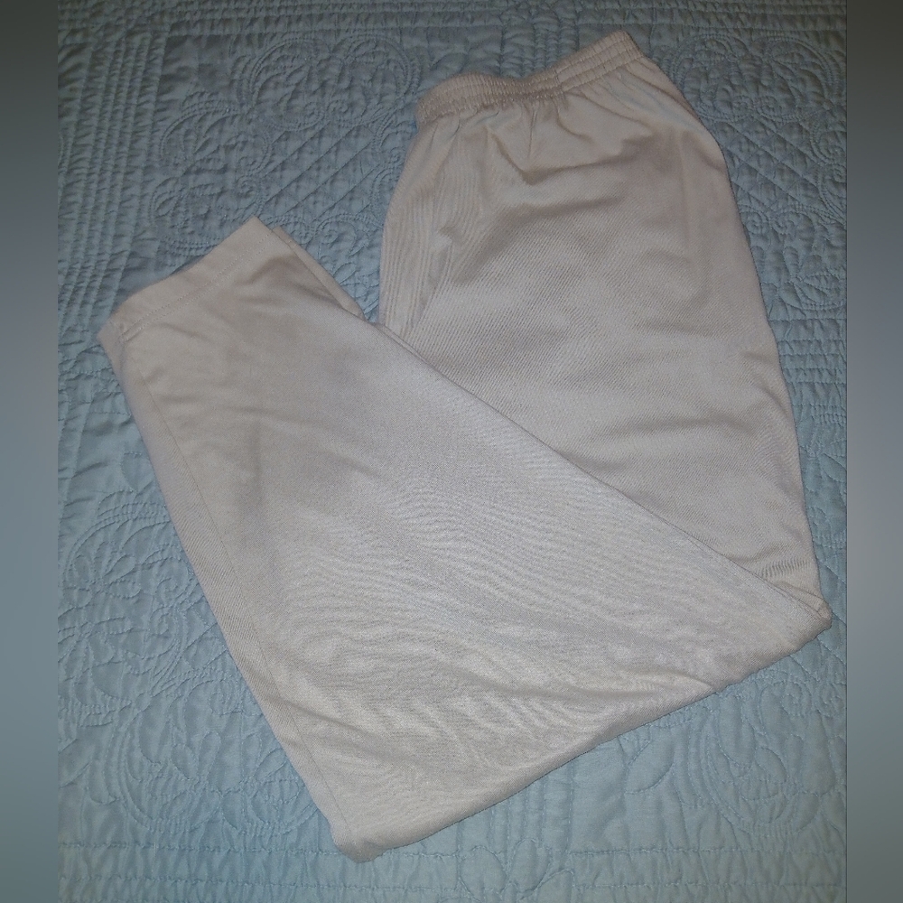 Basic Editions Plus Tan Woman Light Cream Pants 1X